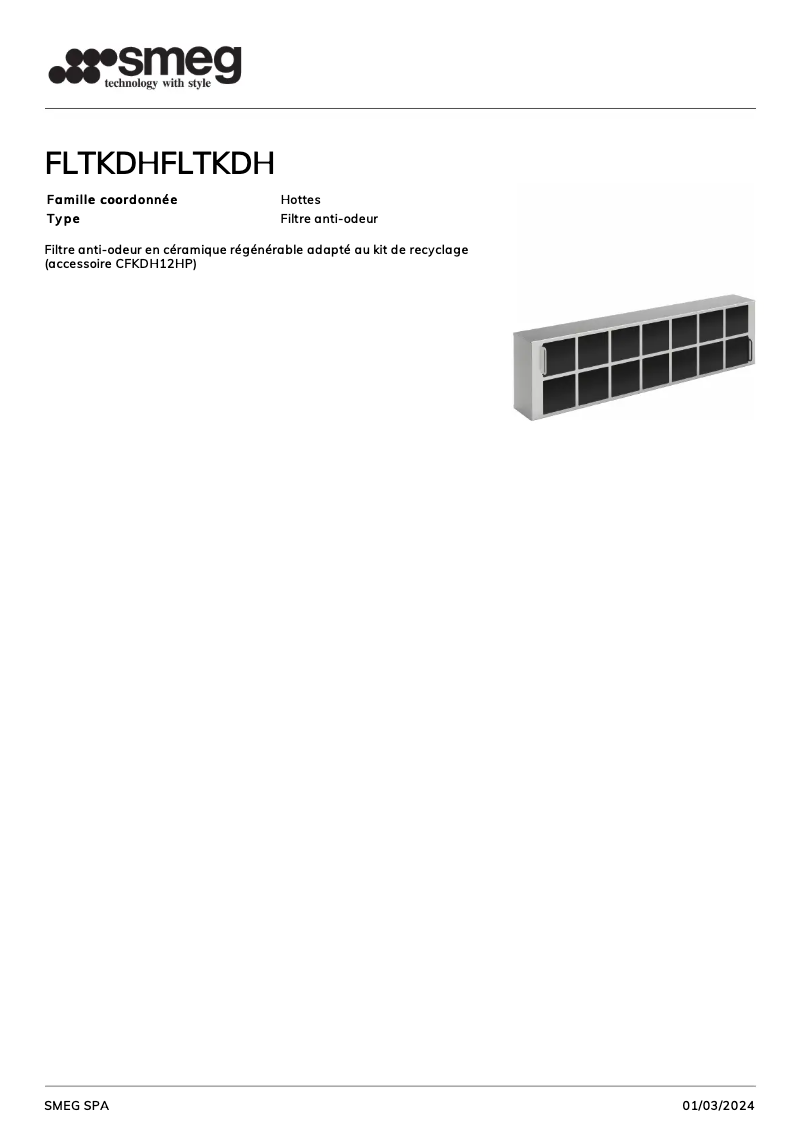 Image de la première page du manuel de l'appareil FLTKDH