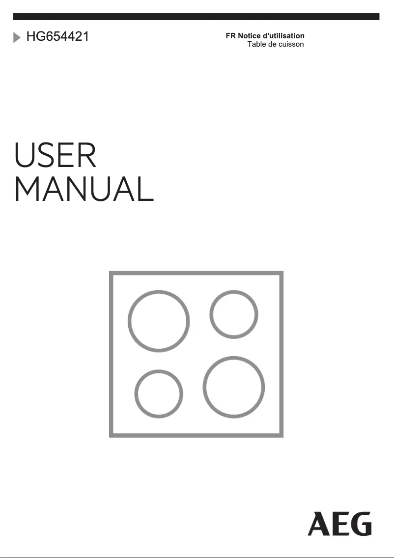 Page n°1 - Manuel utilisateur Electrolux HG654421UM