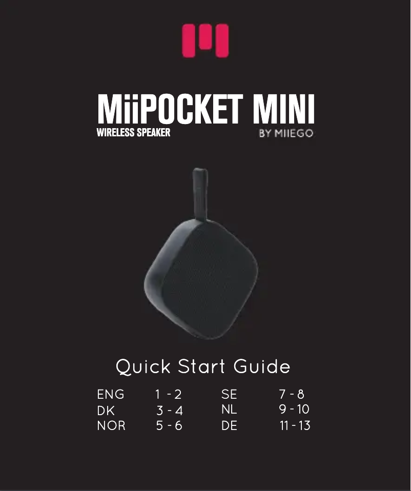 Image de la première page du manuel de l'appareil MiiPOCKET MINI