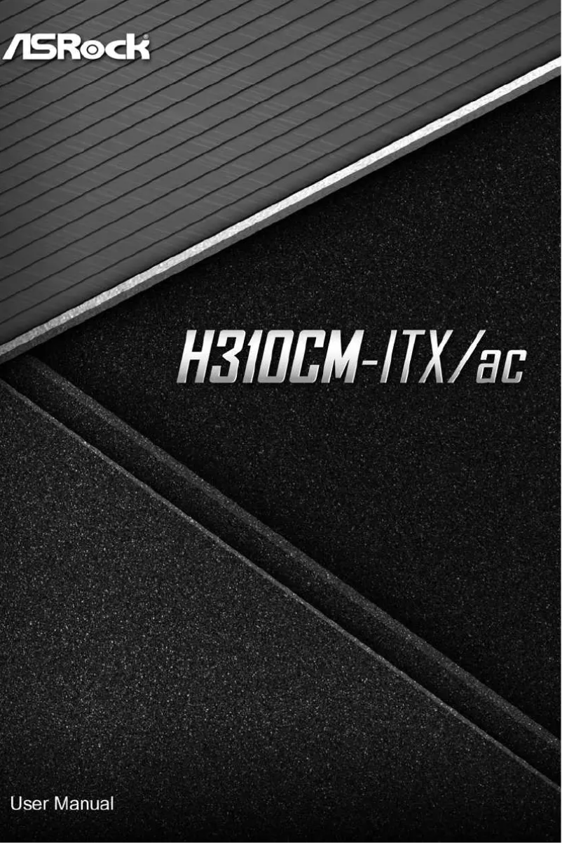 Image de la première page du manuel de l'appareil H310CM-ITX/ac