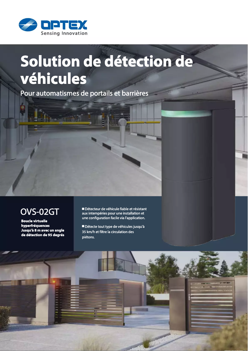 Page 1 de la notice Fiche technique Optex OVS-02GT