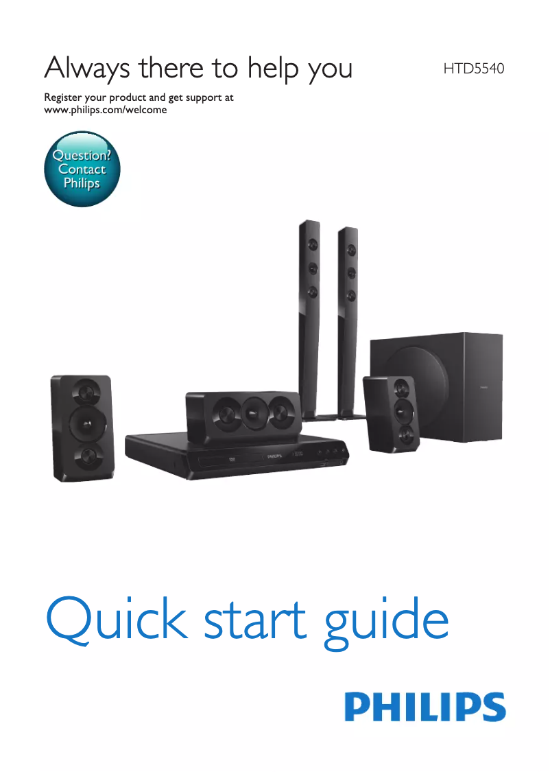 Page 1 de la notice Manuel utilisateur Philips HTD5540