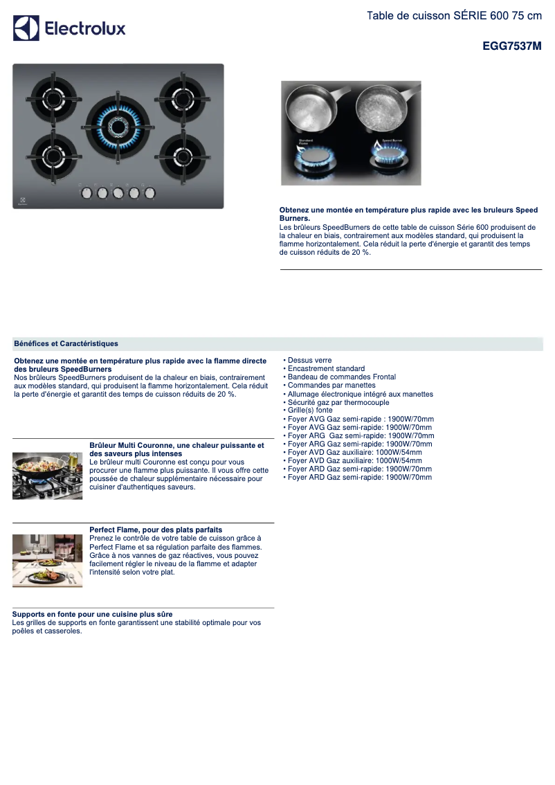 Image de la première page du manuel de l'appareil EGG7537M