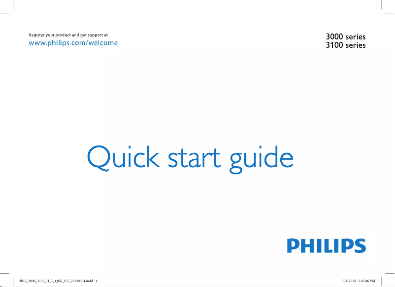 Page n°1 - Guide de démarrage rapide Philips 32PFL3007H