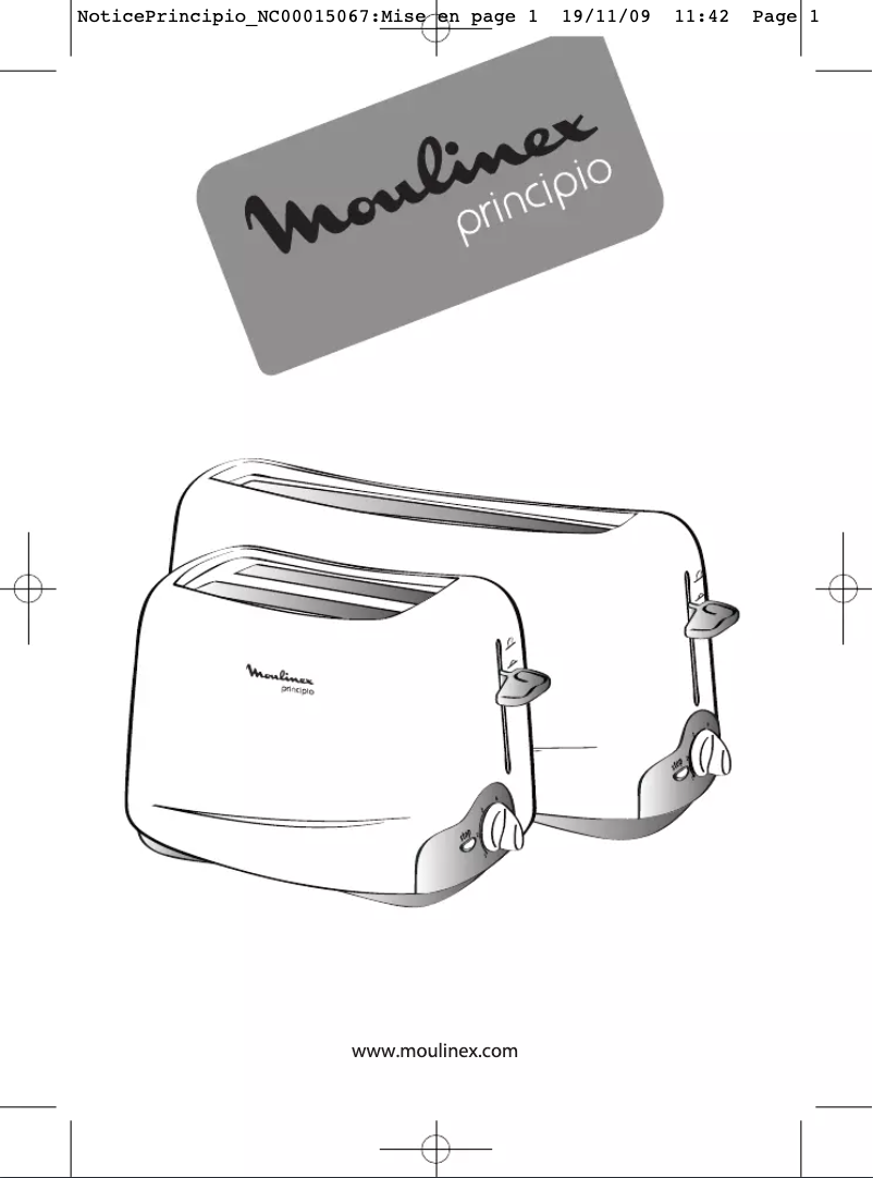 Image de la première page du manuel de l'appareil Principio TT1102