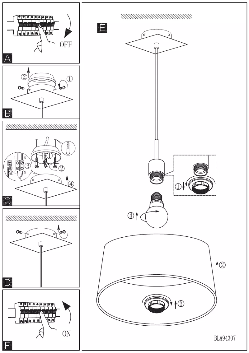 Page 1 de la notice Manuel utilisateur Eglo Fonsea