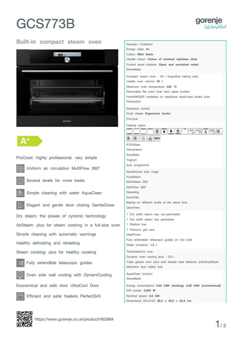 Image de la première page du manuel de l'appareil GCS773B