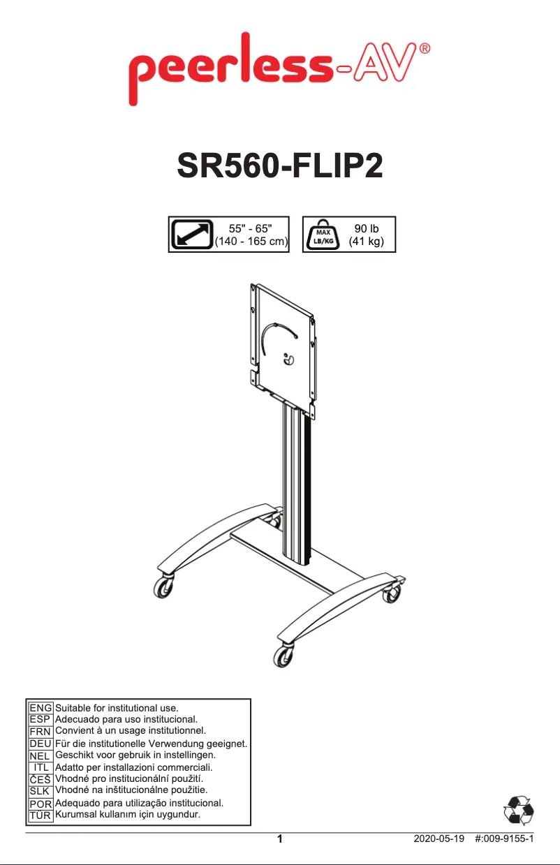 Página 1 del manual Manual de usuario Peerless-AV SR560-Flip2