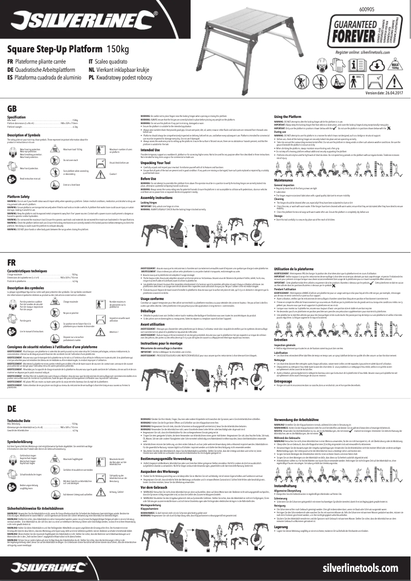 Página 1 del manual Manual de usuario Silverline 600905
