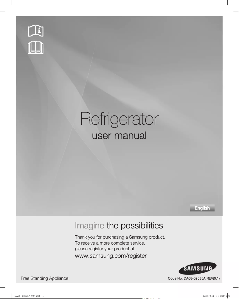 Image de la première page du manuel de l'appareil RS26TKAPN