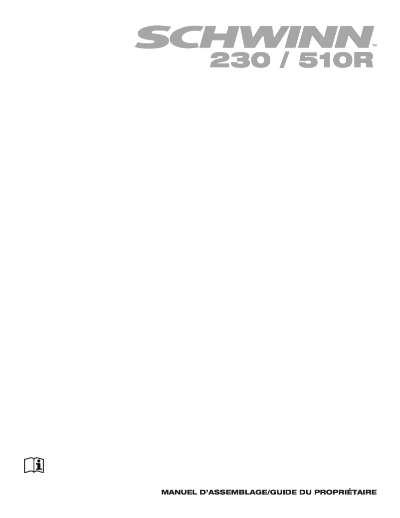 Page n°1 - Manuel utilisateur Schwinn 510R