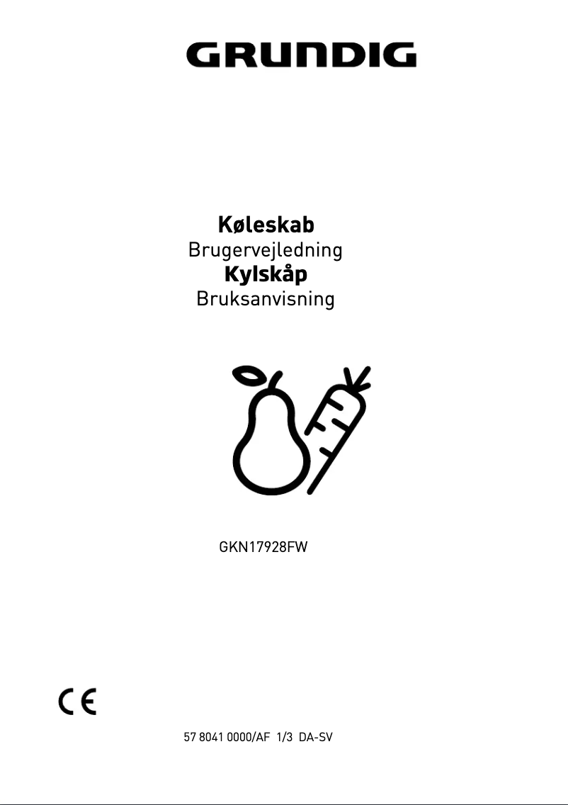 Page 1 de la notice Manuel utilisateur Grundig GKN17928FW