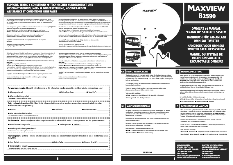 Image de la première page du manuel de l'appareil Crank Up B2590-65
