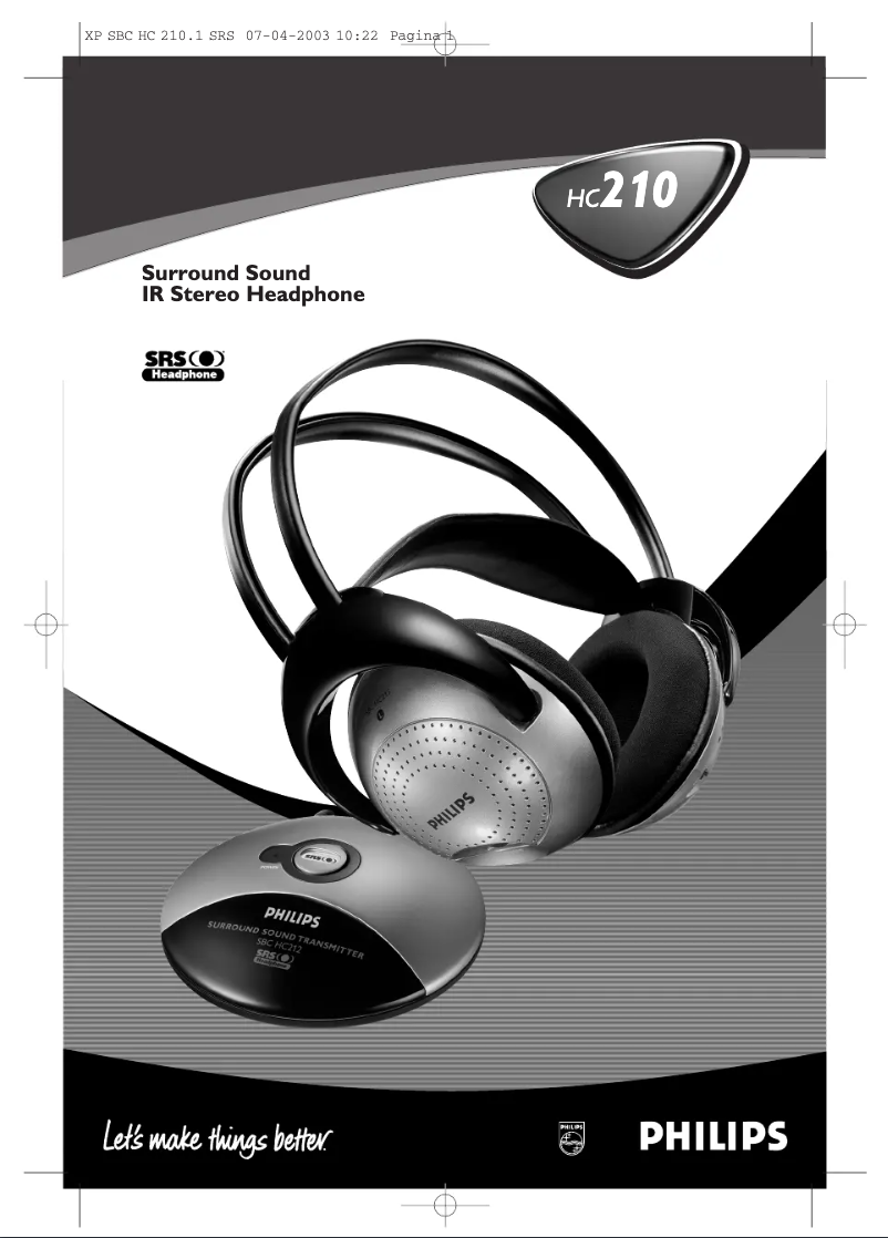 Page 1 de la notice Mode d'emploi Philips SBCHC210