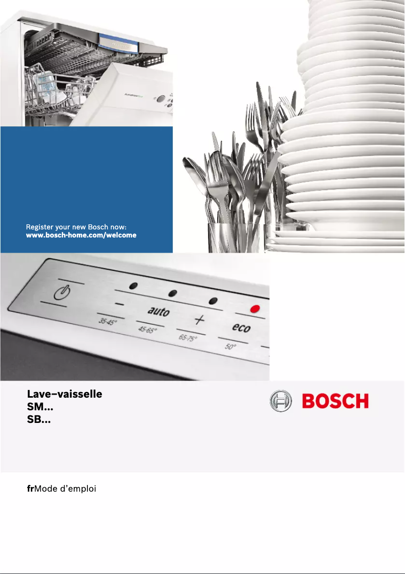Page 1 de la notice Manuel utilisateur Bosch SMV46KX55E