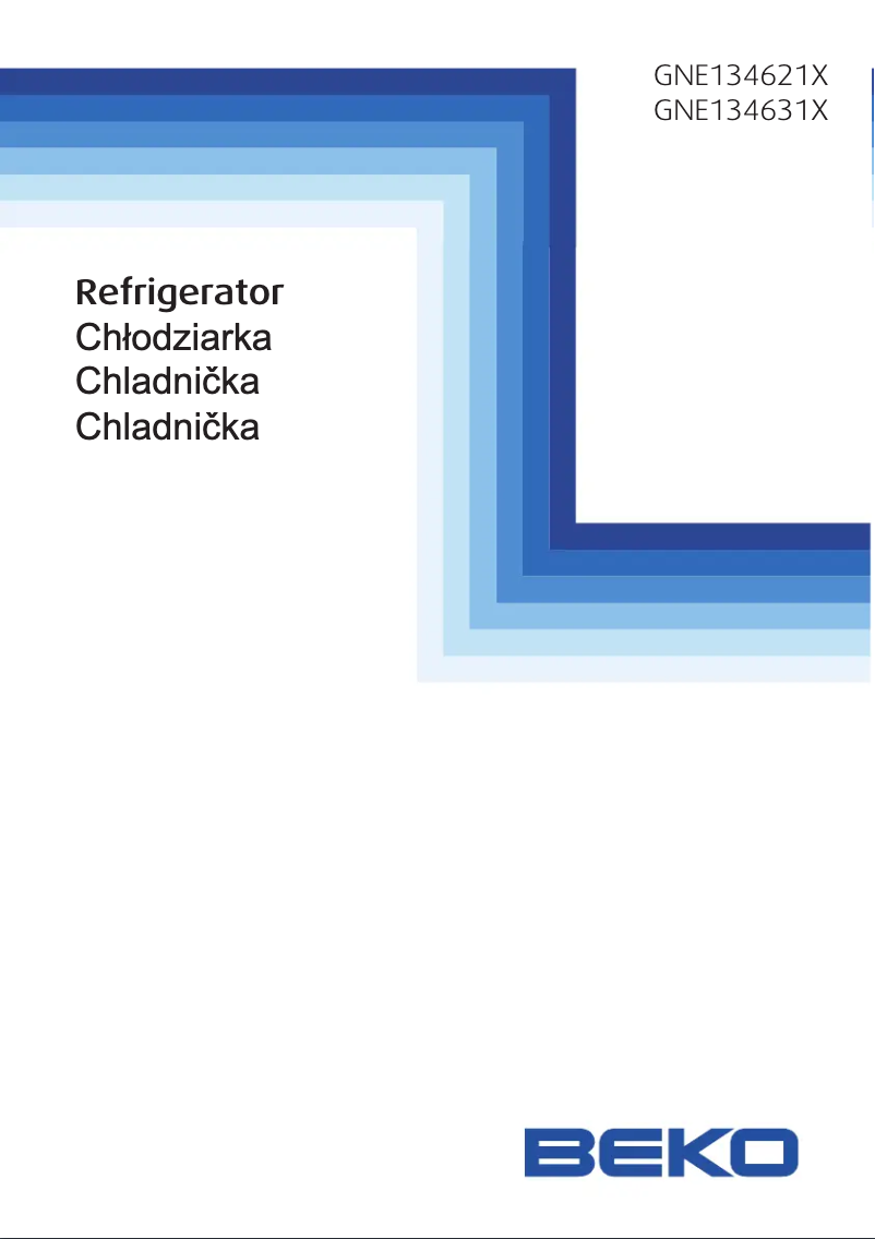 Page n°1 - Manuel utilisateur Beko GNE 134631 X