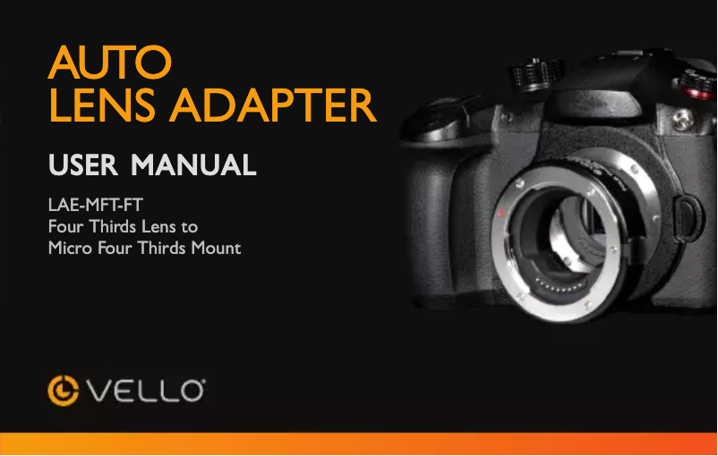 Page 1 de la notice Manuel utilisateur Vello LAE-MFT-FT