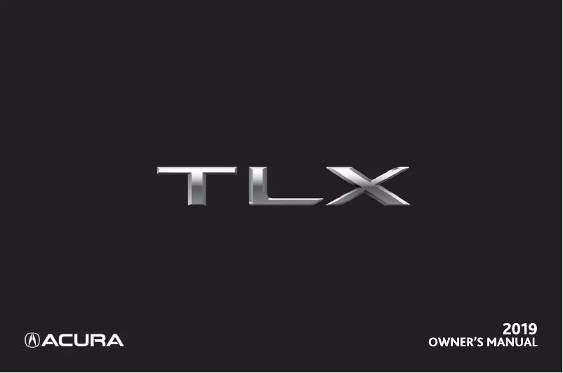 Page n°1 - Manuel utilisateur Acura TLX (2019)