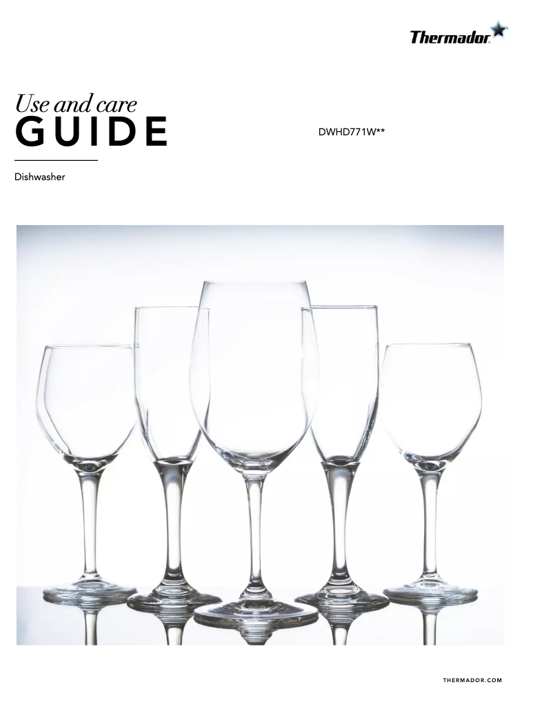 Page 1 de la notice Manuel utilisateur Thermador DWHD771WPR