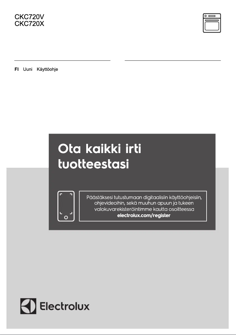 Page 1 de la notice Manuel utilisateur Electrolux CKC720X