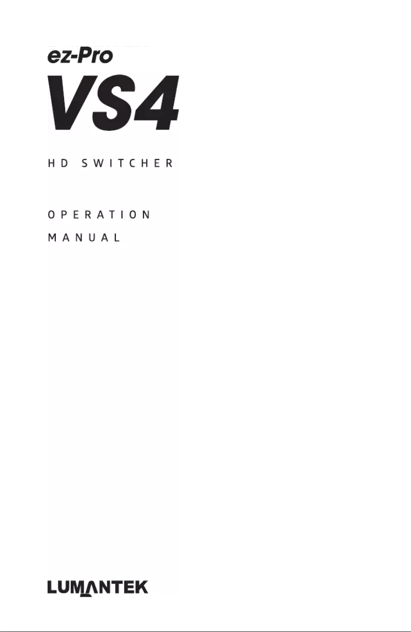 Image de la première page du manuel de l'appareil ez-Pro VS4