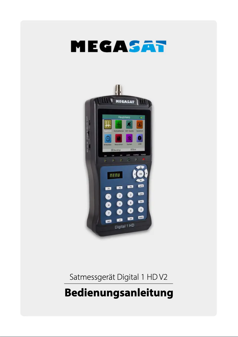 Page 1 de la notice Manuel utilisateur Megasat Satmeter Digital 1 HD