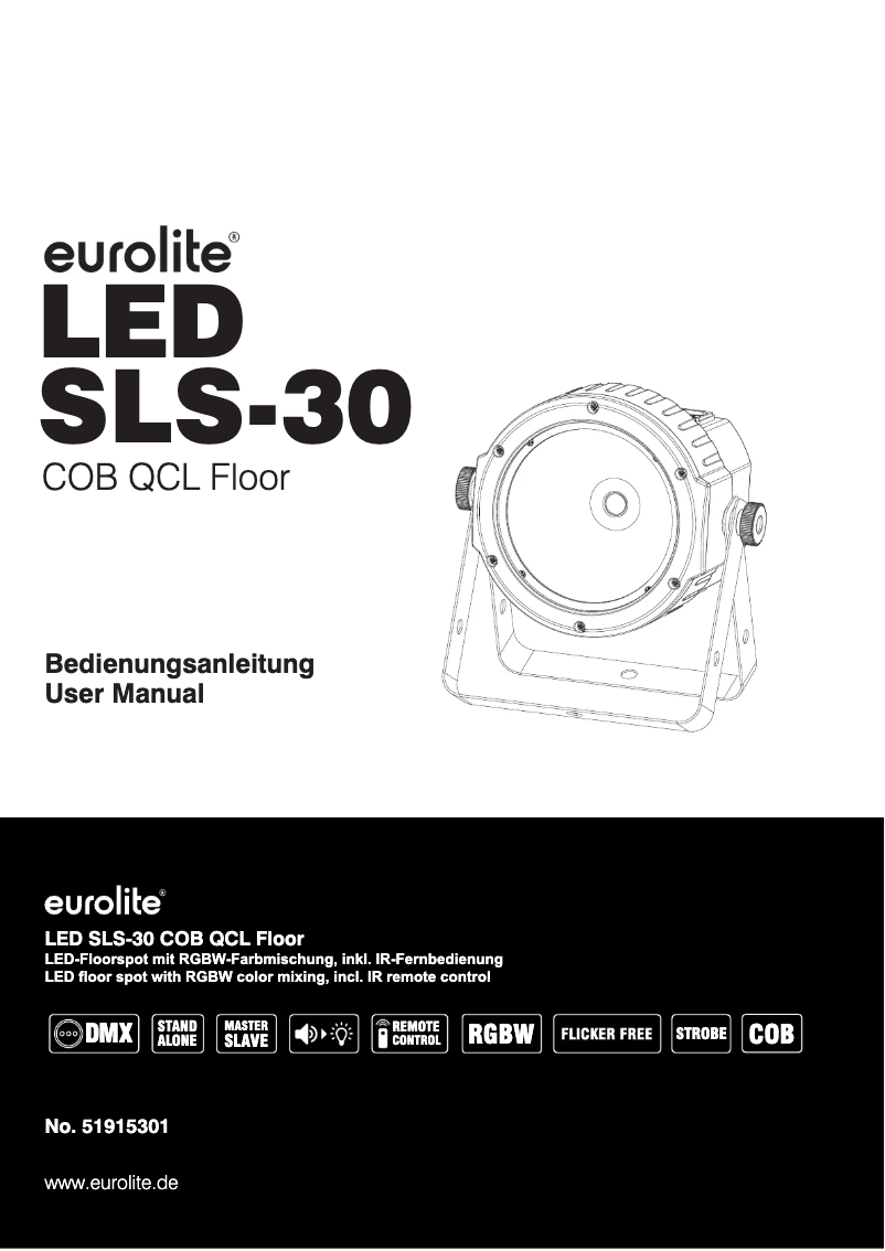 Page 1 de la notice Manuel utilisateur Eurolite LED SLS-30