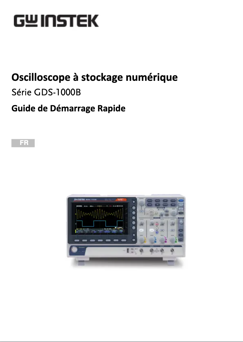 Page n°1 - Manuel utilisateur GW Instek GDS-1054B