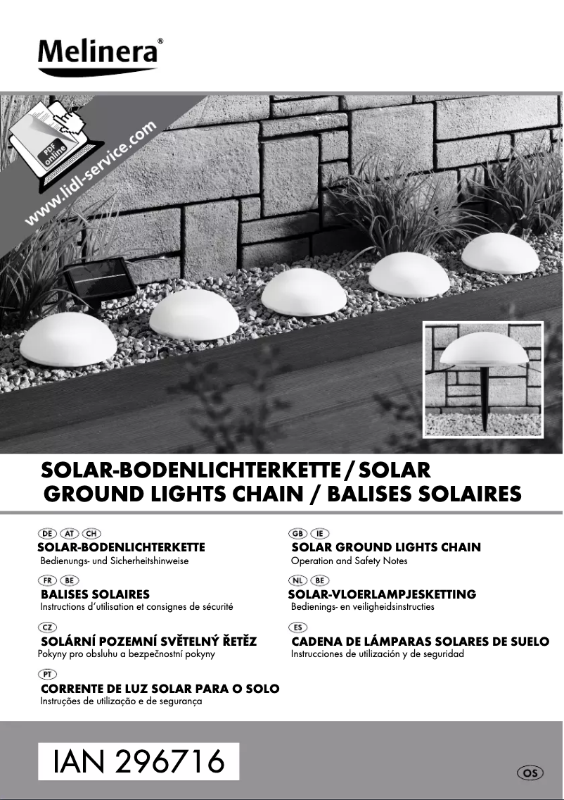 Page 1 de la notice Manuel utilisateur Melinera IAN 296716
