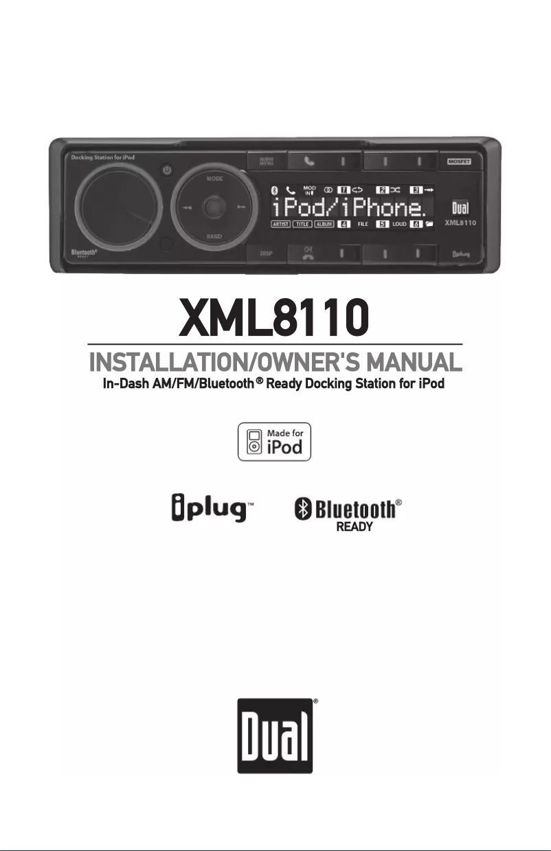 Image de la première page du manuel de l'appareil XML8110