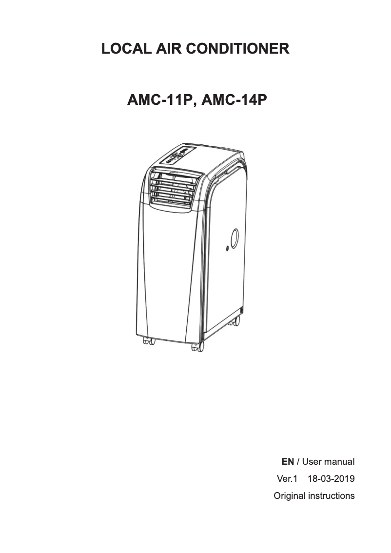 Page n°1 - Manuel utilisateur Sinclair AMC-14P