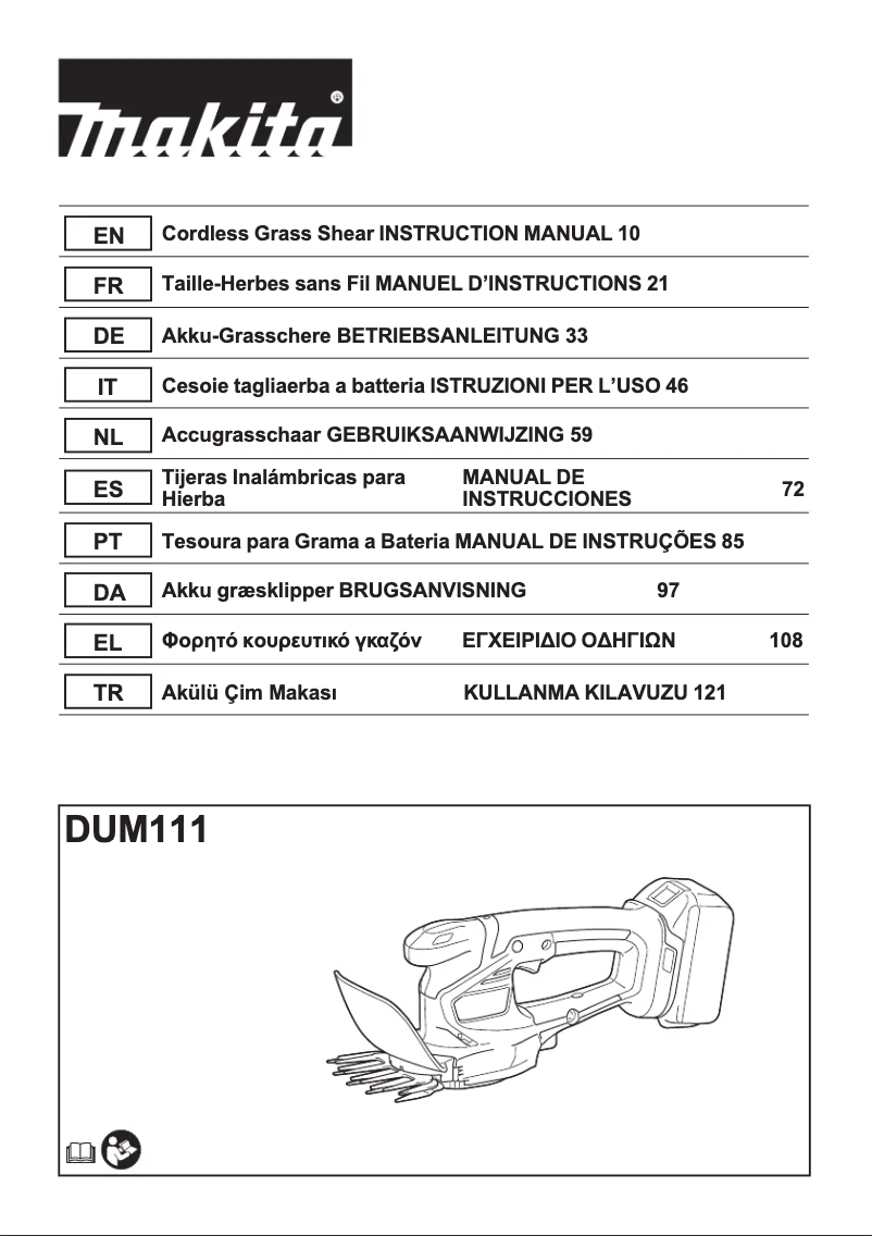 Page 1 de la notice Manuel utilisateur Makita DUM111ZX