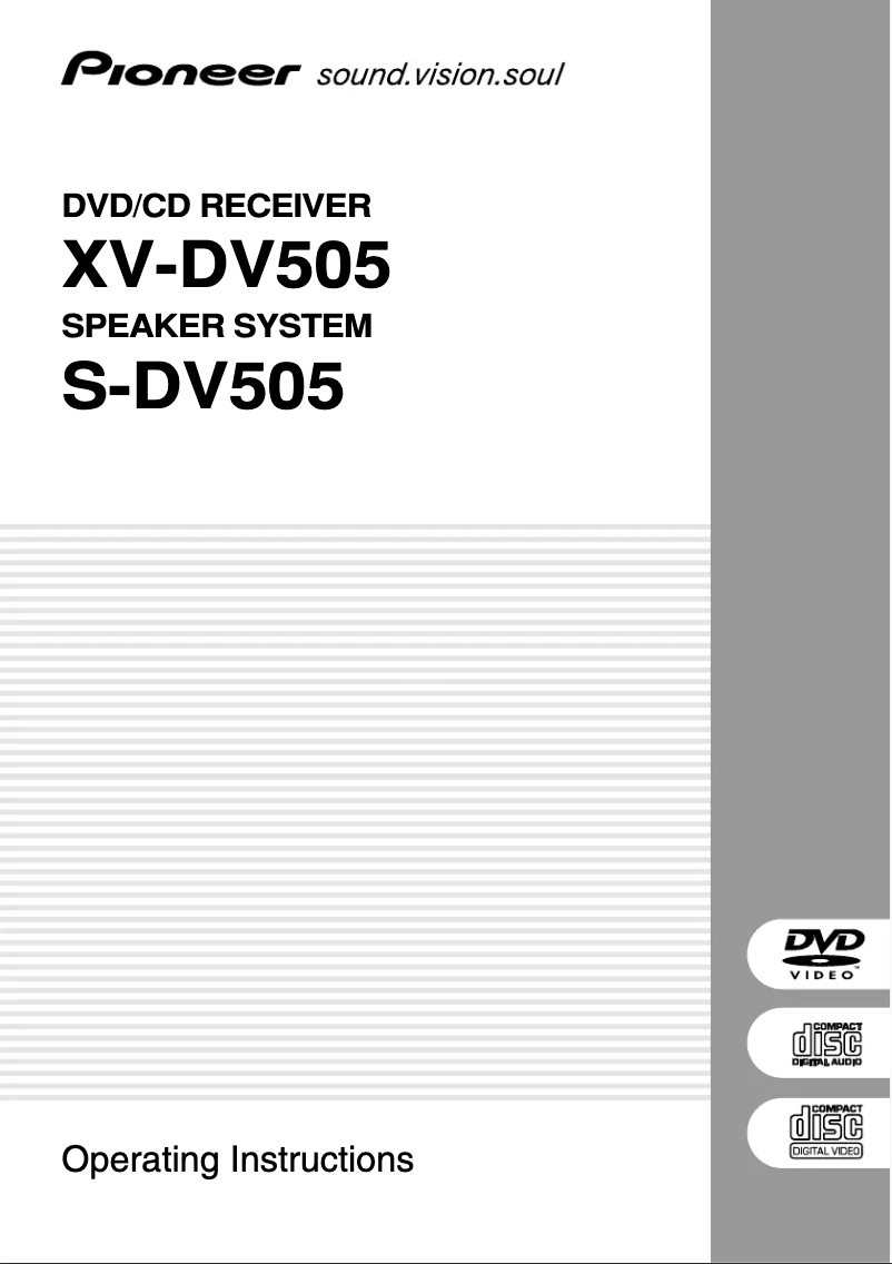 Page n°1 - Manuel utilisateur Pioneer DCS-505