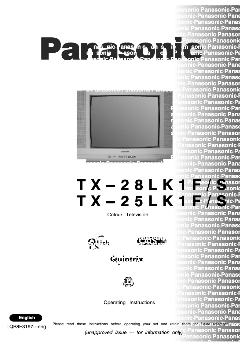 Page 1 de la notice Manuel utilisateur Panasonic TX-28LK1FS