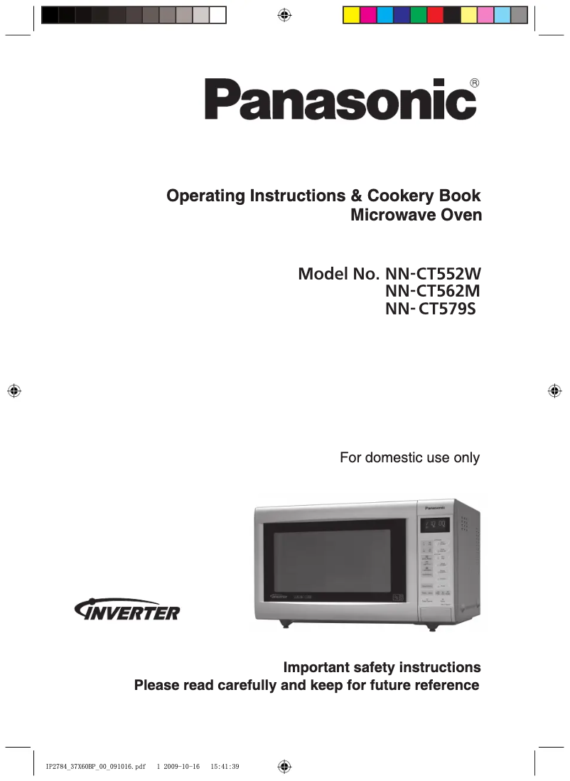 Page 1 de la notice Manuel utilisateur Panasonic NN-CT552W
