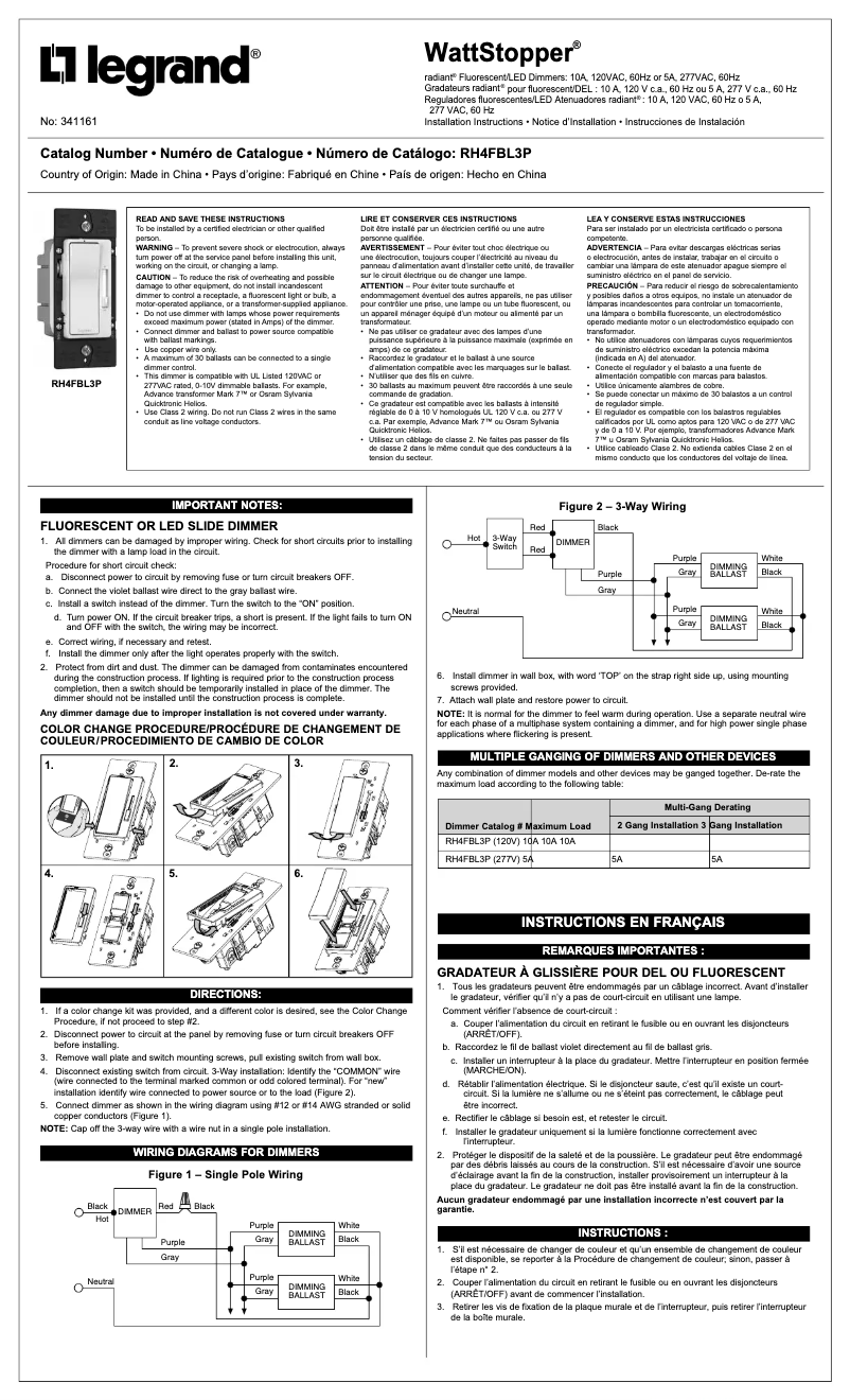 Image de la première page du manuel de l'appareil RH4FBL3PW