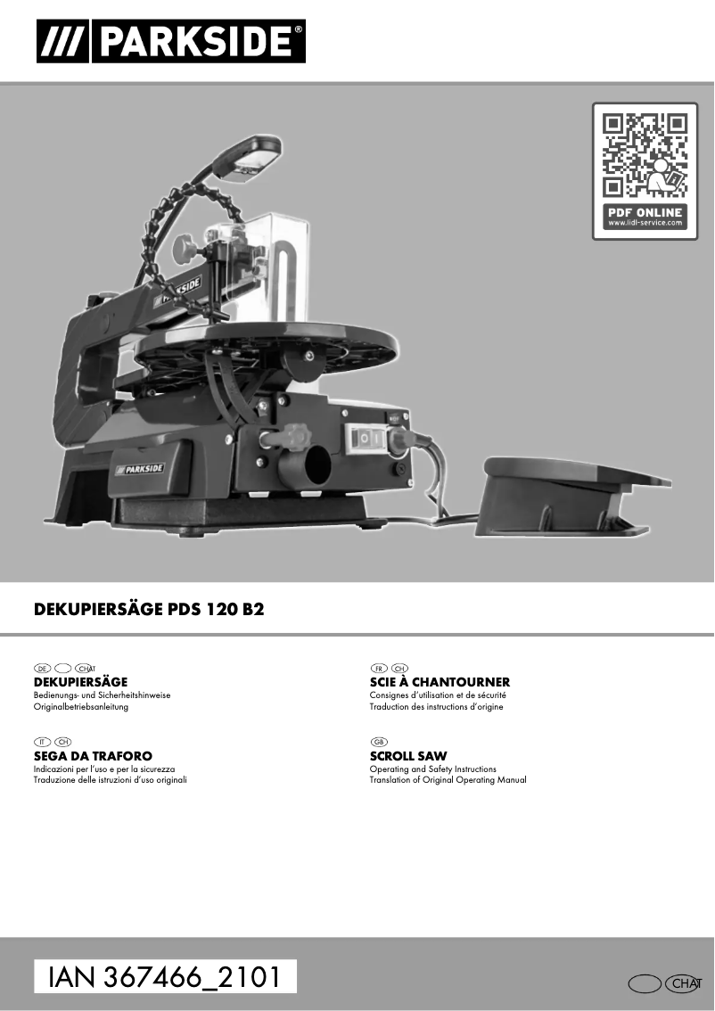 Page 1 de la notice Manuel utilisateur Parkside PDS 120 B2