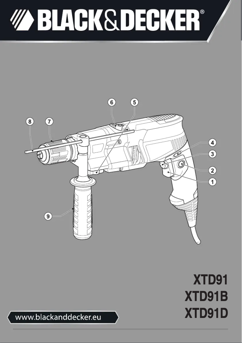 Page 1 de la notice Manuel utilisateur Black & Decker XTD91K