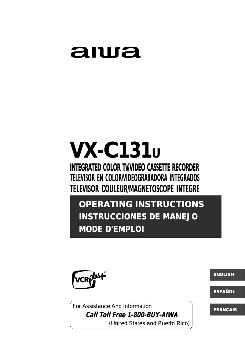 Page 1 de la notice Manuel utilisateur Aiwa VX-C131