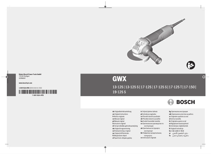 Page n°1 - Manuel utilisateur Bosch GWX 13-125 S Professional