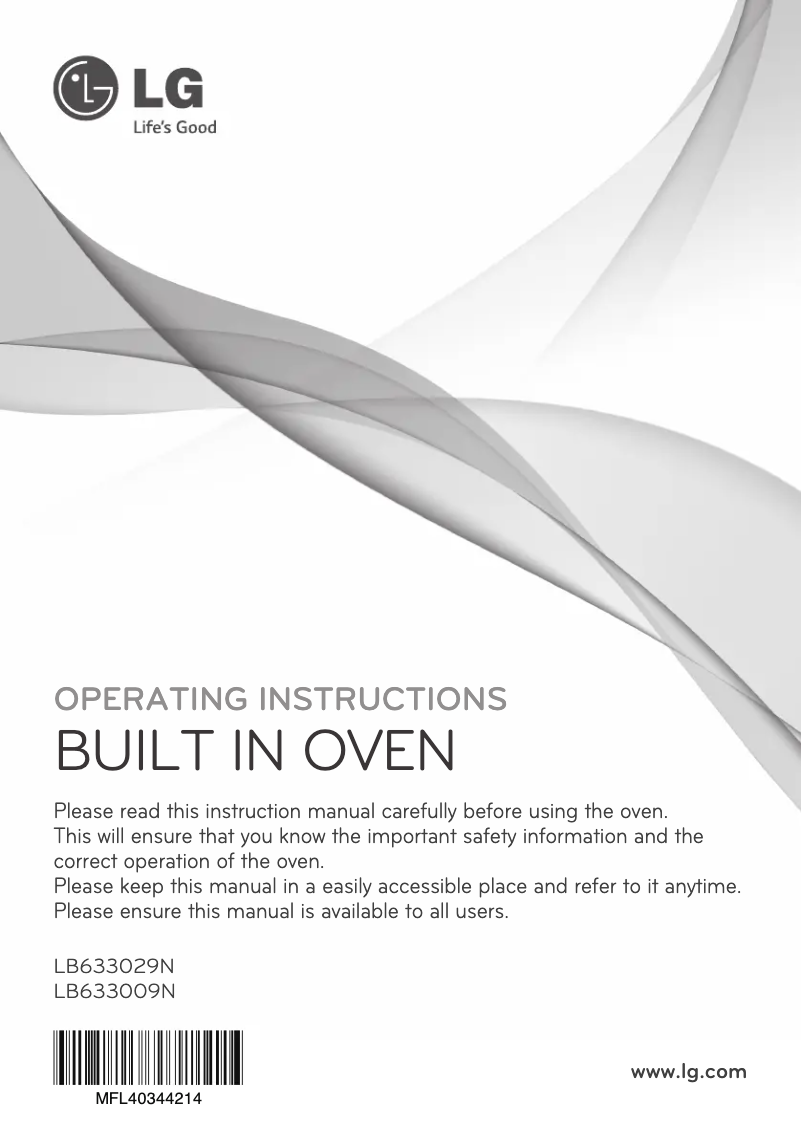 Image de la première page du manuel de l'appareil LB633029N