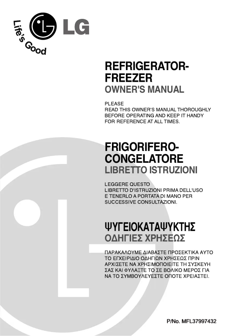 Page 1 de la notice Manuel utilisateur LG GN-B392YVCV