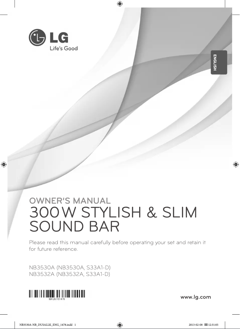 Imagen de la primera página del manual del dispositivo NB3530