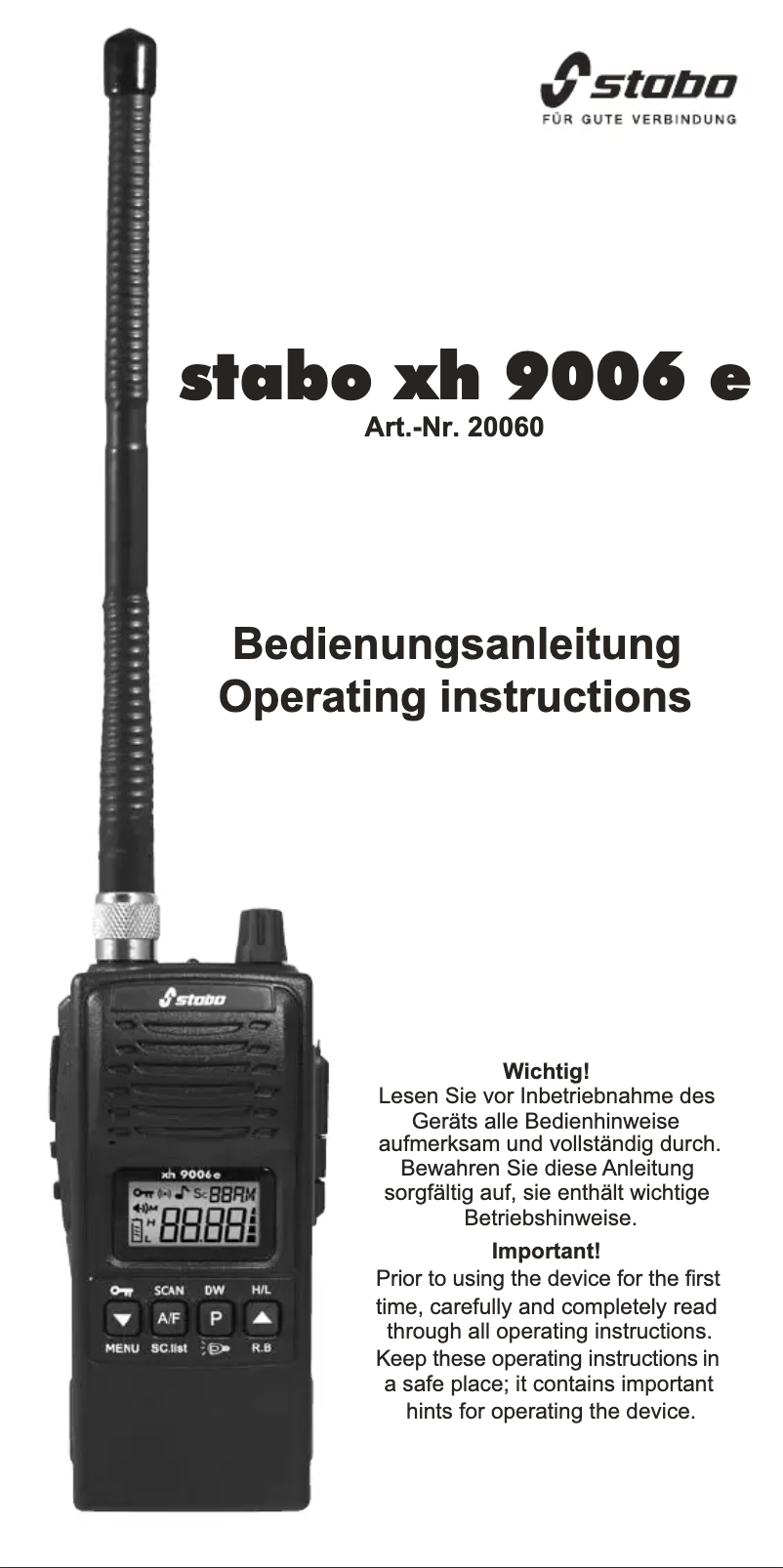 Página 1 del manual Manual de usuario Stabo XH 9006e