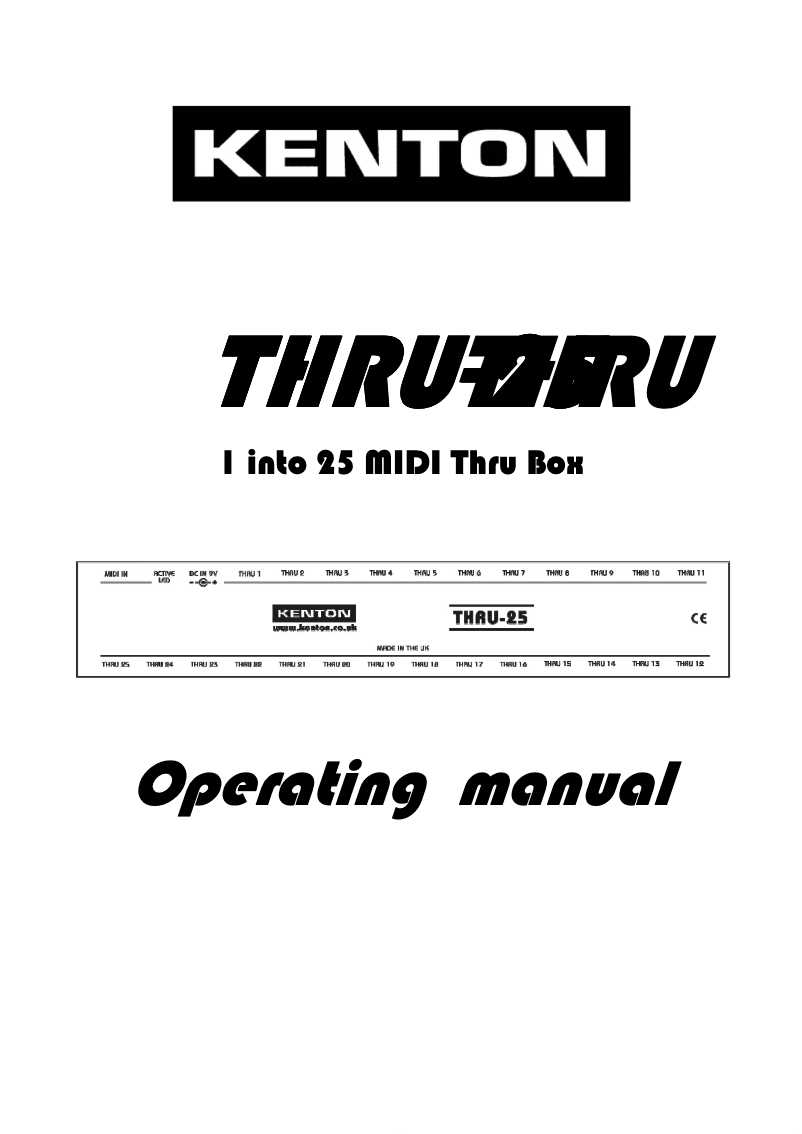 Image de la première page du manuel de l'appareil THRU-25