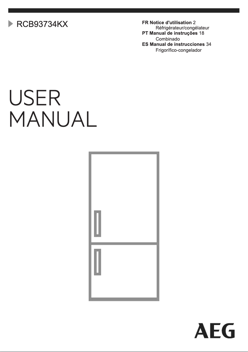 Página 1 del manual Manual de instrucciones AEG RCB93734KX