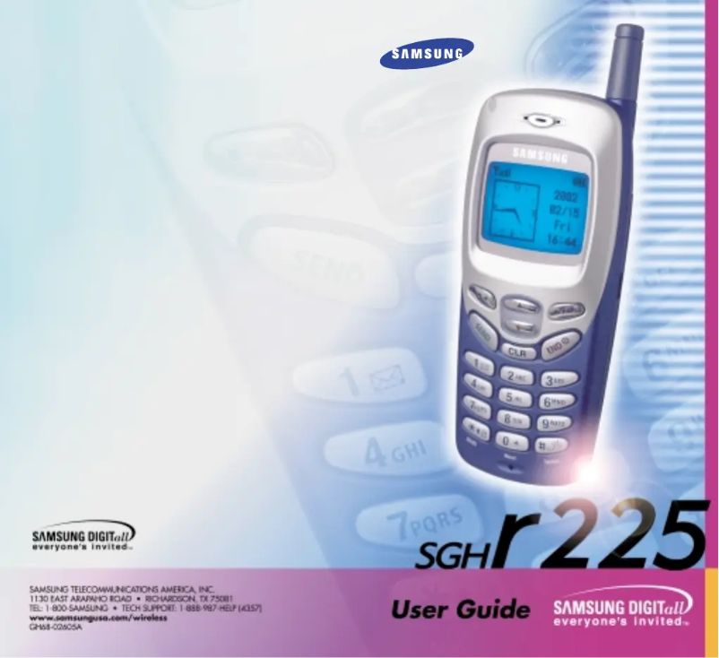 Page n°1 - Manuel utilisateur Samsung SGH-R225