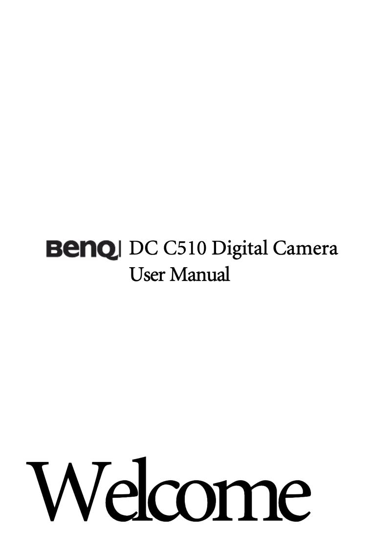 Page n°1 - Manuel utilisateur BenQ DC C510