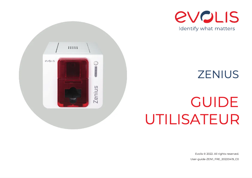 Image de la première page du manuel de l'appareil Zenius