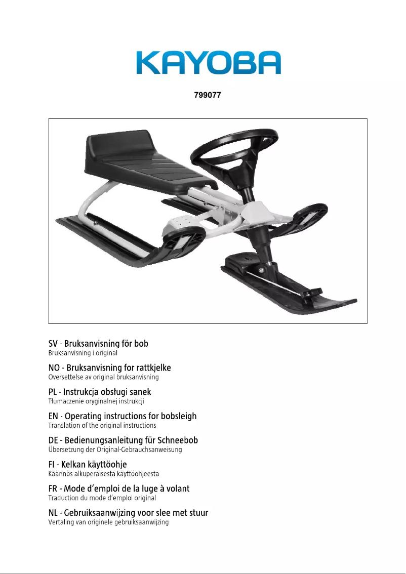 Page n°1 - Manuel utilisateur Kayoba 799077